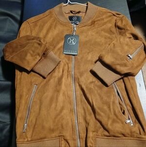 NWT HUDSON Bomber Jacket Nylon Military Green Zipper Pockets Padded Quilted M